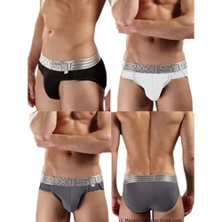 Men's breathable silver edge waistband pocket triangle underwear Comfortable circular regular triangle pants