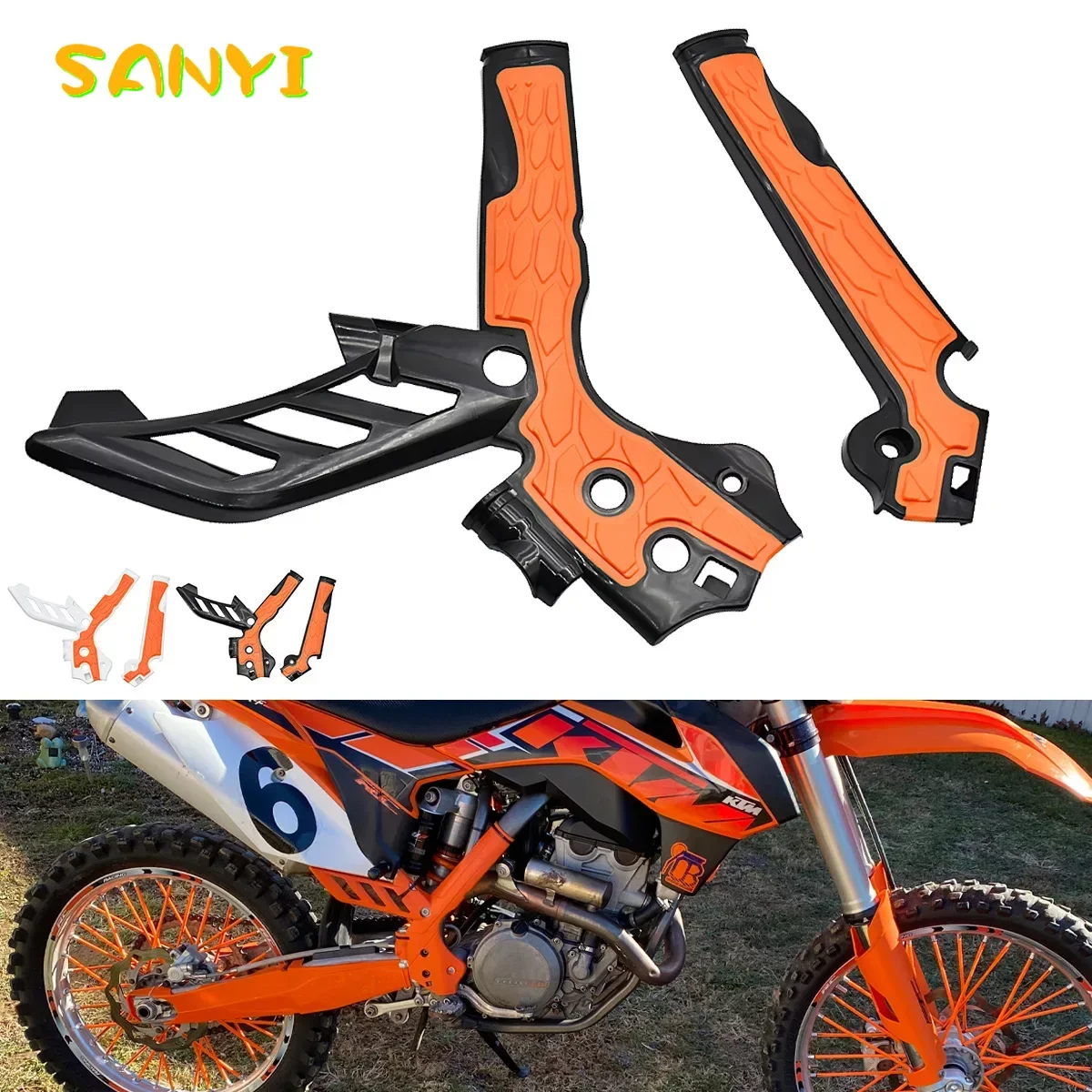 

Motorcycle Frame Guards Motocross X-Grip Protection Cover For KTM XCW XCFW SX SXF EXC EXCF 125 150 250 350 400 450 500 2011-2016
