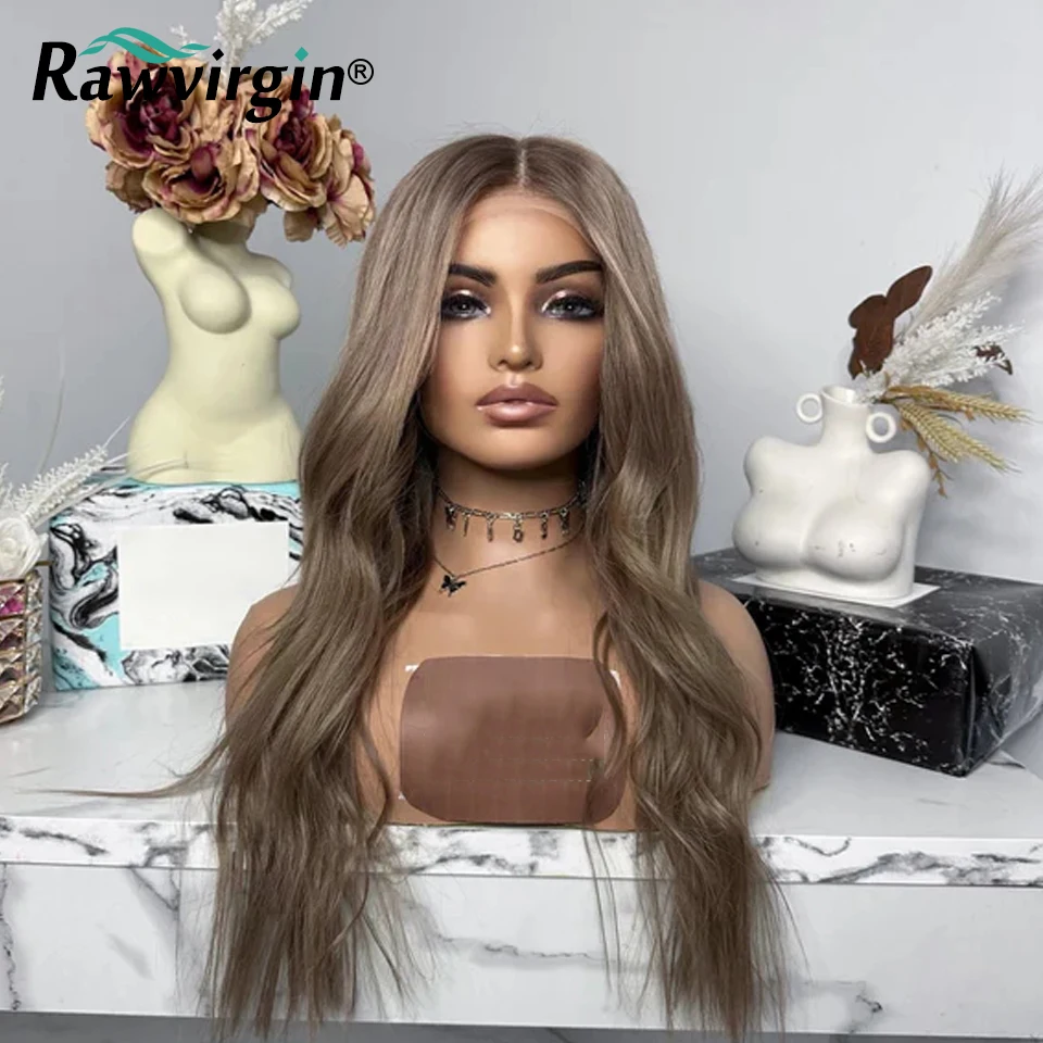 36inch Chestnut Brown 13x4 Lace Front Wigs Human Hair Blonde Colored Body Wave Lace Frontal Wigs For Women Vrigin Hair 180% Wigs