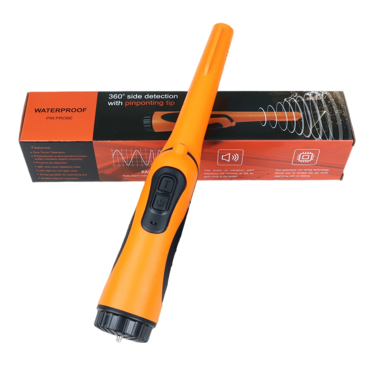 Waterproof Metal Detector Pinpointer Powerful All Metal Locating Bar