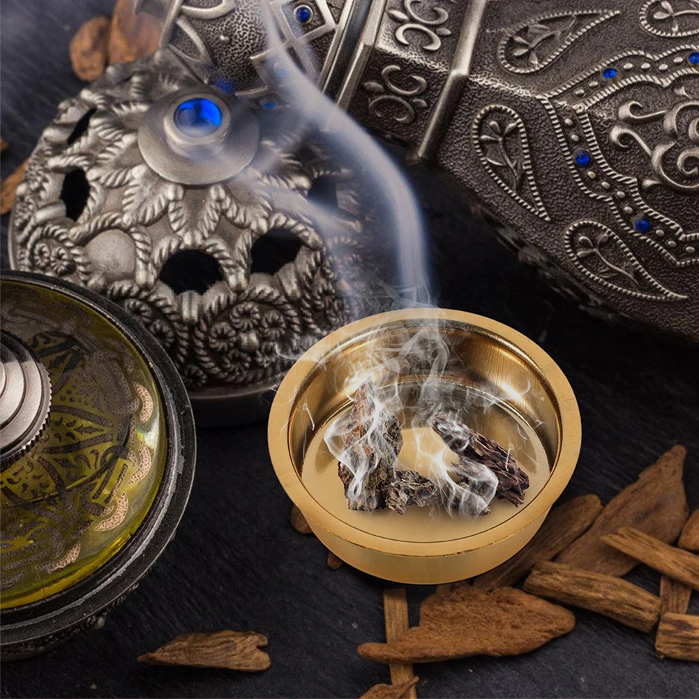 

6pcs Incense Burner Accessories Stainless Steel Middle Eastern Style Tea Light Holder Votive Cup For Aromatherapy