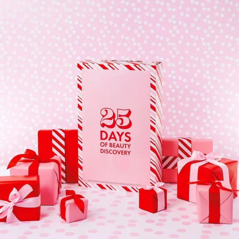 Customization.24 Day Luxury Cardboard Empty Makeup Packaging Eyelash Beauty Advent Calendar Box