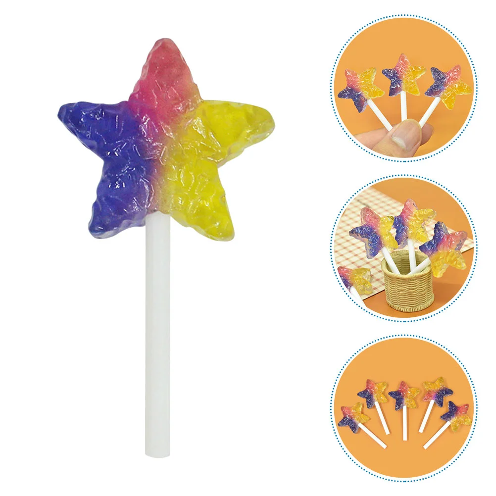 10 Pcs Miniature Lollipop Plastic Charms Crafts for Bracelet Making Necklace Phone Case