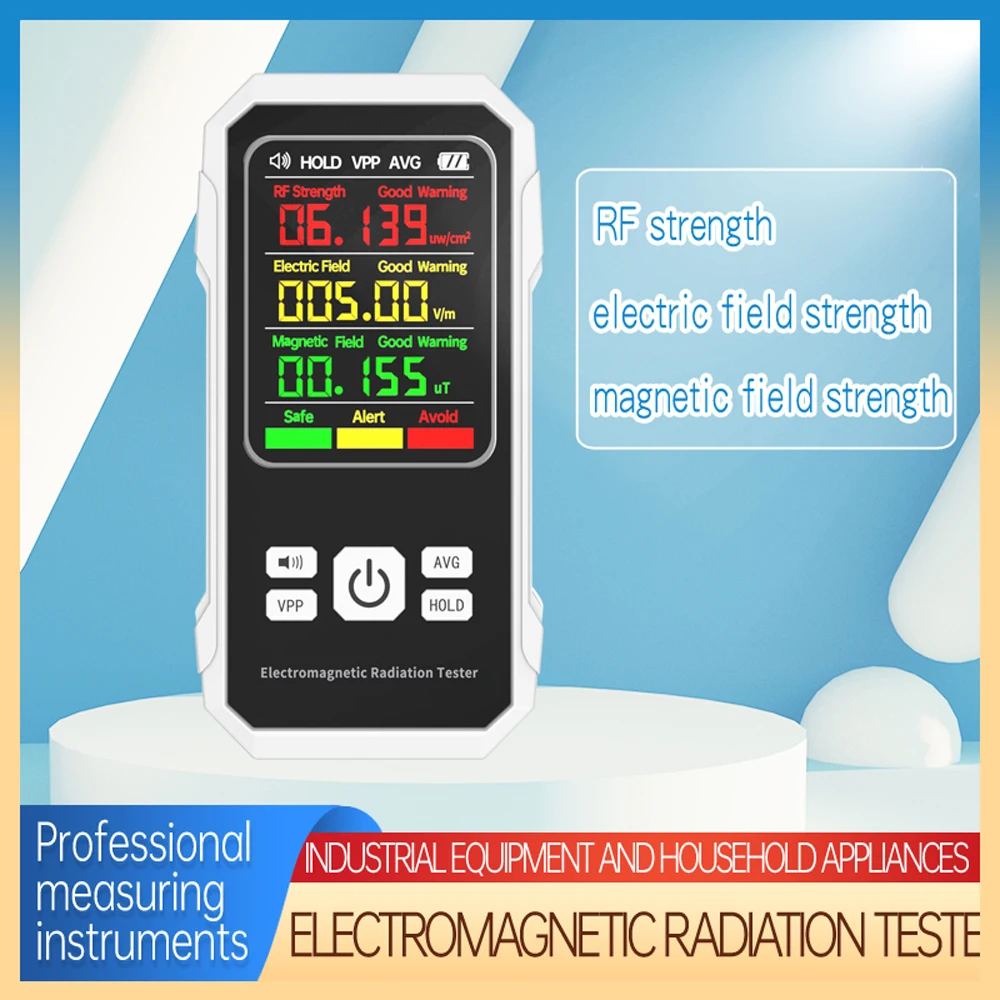 Wielofunkcyjny Tester natężenia pola promieniowania elektromagnetycznego miernik pola magnetycznego z funkcją sygnał dźwiękowy