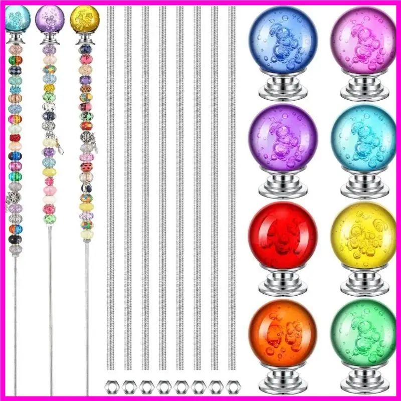 57BE prático Jardim Stakes Set Set Bad vidro Decorações ar livre exclusivas