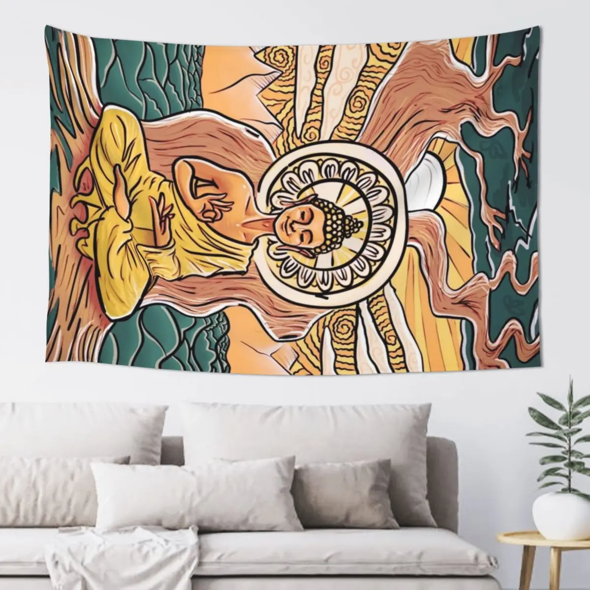 

Sunset Buddha Illustration Tapestry Room Decorations Room Aesthetic Bedroom Decor Bedrooms Decor Tapestry