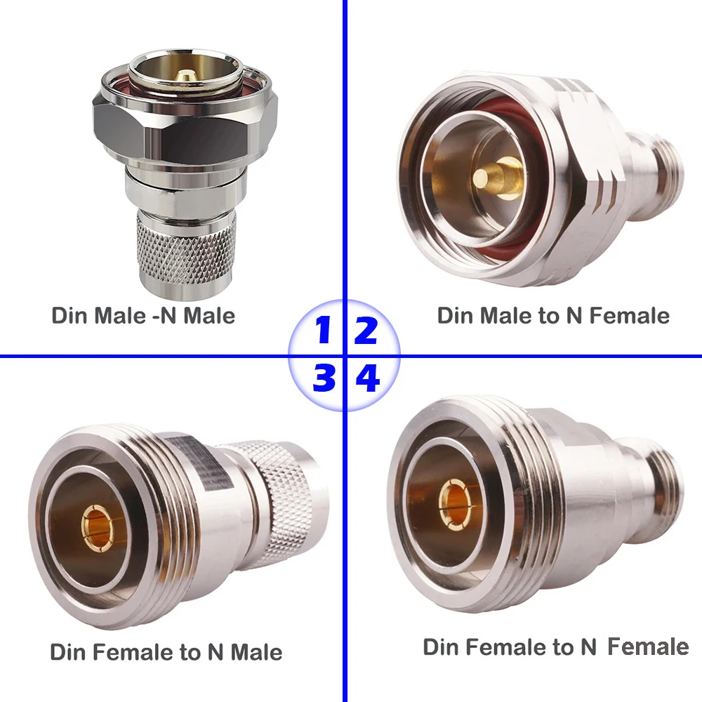Frequency Adapter N Male & Female to L29 7/16 DIN Male & Female Connector to N Base Station Microwave RF Head