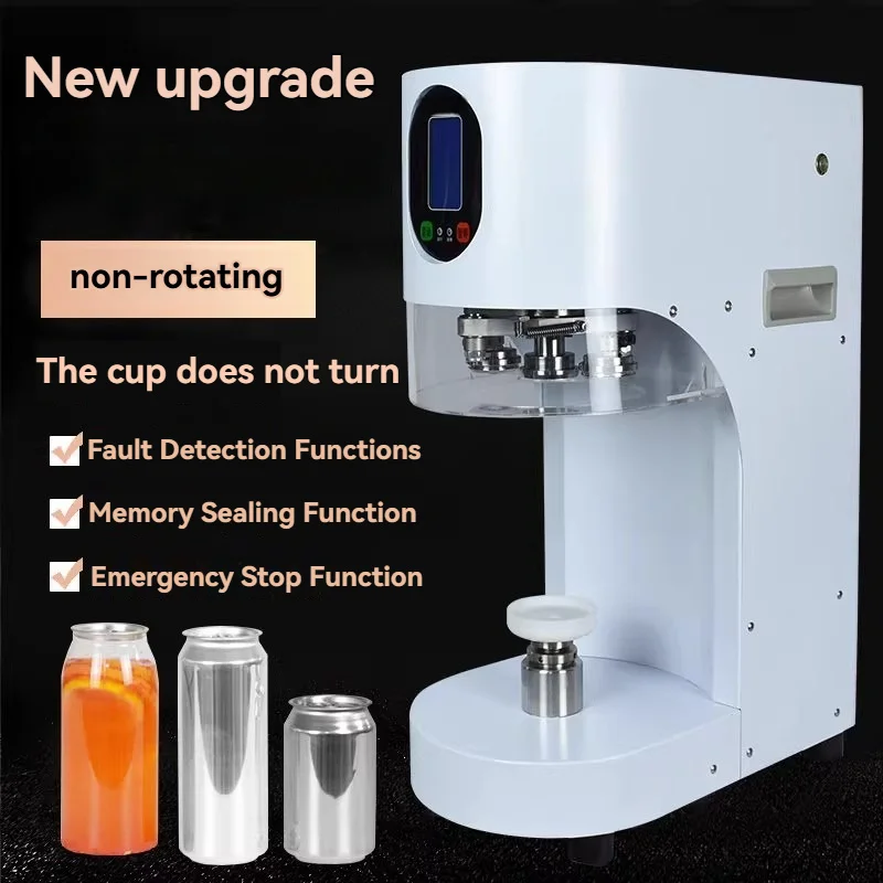 110/220V Commercial Milk Tea Shop Beer Can Sealing Machine Fully Automatic Packaging Machine Aluminum Can Sealing Machine