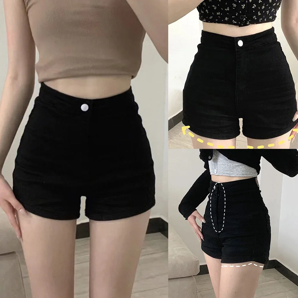 Pants Women Shorts Dating Going Out Bottoms Female High Waist Hot Korean Pullover Sexy Slim Solid Color Spring