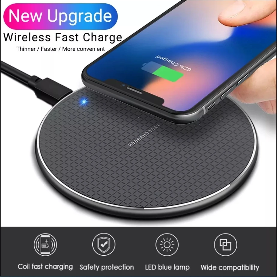 Draadloze oplader Type C voor iPhone 15 14 13 1211 Pro Max Draagbare ultradunne snelle draadloze oplaadbasis voor Samsung S23 S22 S21