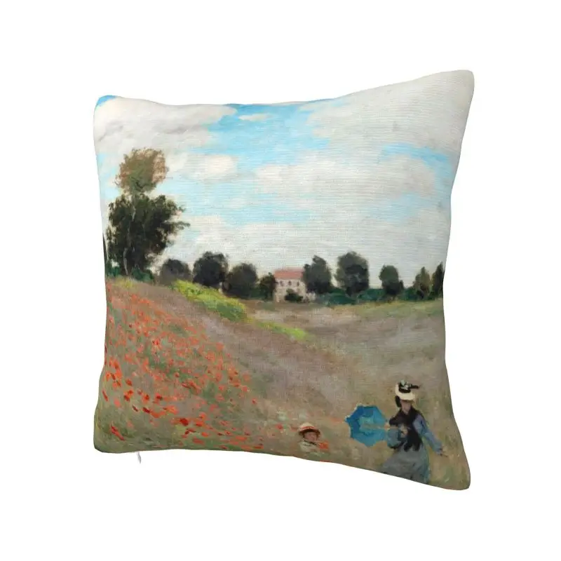 French Impressionist Art Pillow Case 45x45cm Living Room Decoration Nordic Claude Monet Painting Chair Cushion Square Pillowcase