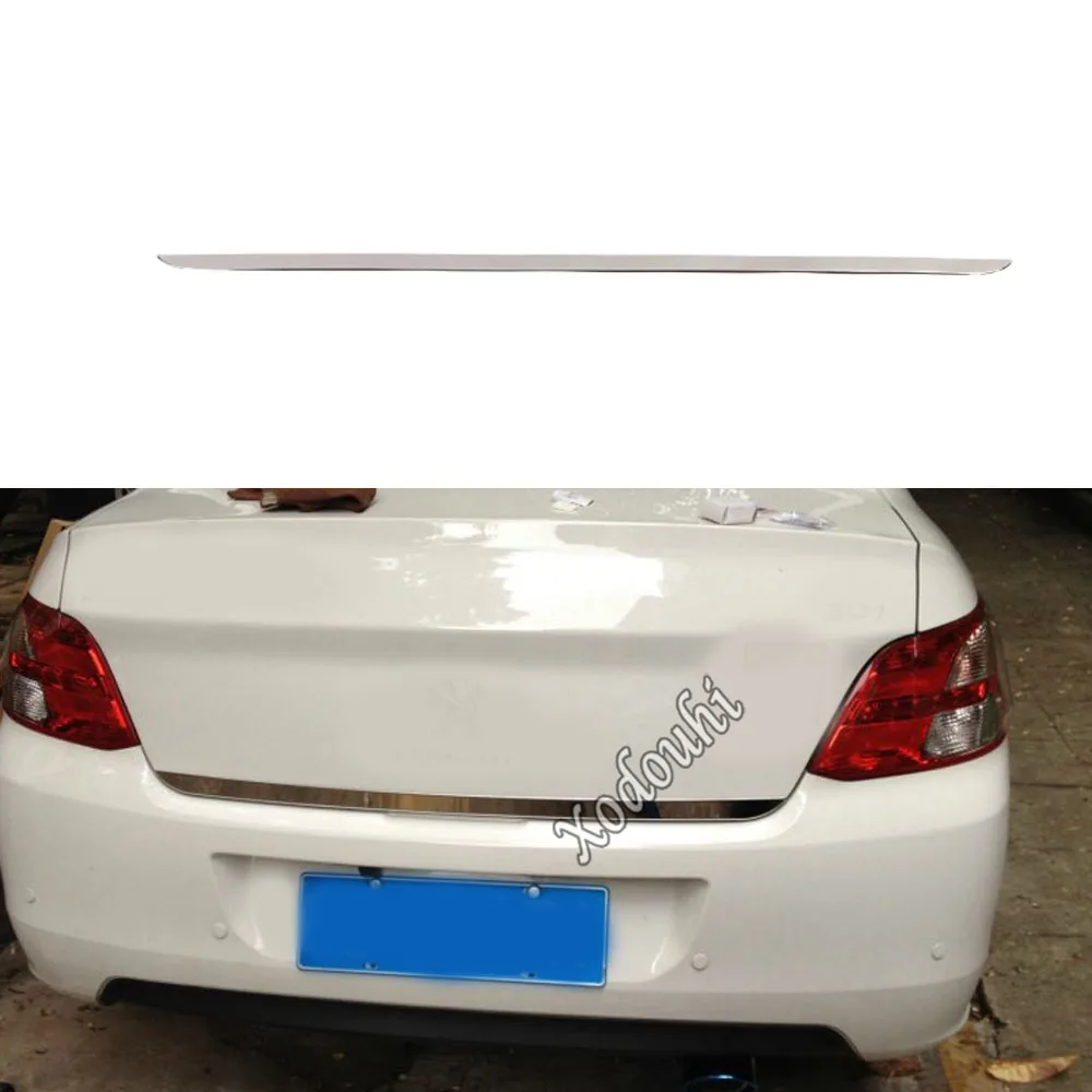 

For Peugeot 301 2014 2015 2016 2017 2018 2019 Trunk Cover Bumper Molding Stainless Steel Trim Rear Back Tail Bottom Panel 1PCs