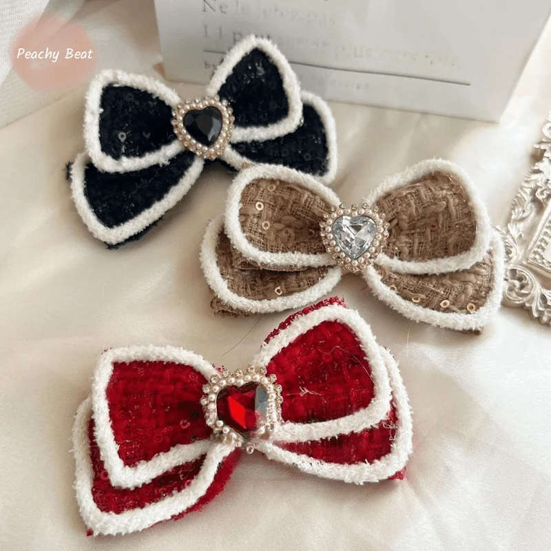 

Детская заколка для волос в клетку, с бантом