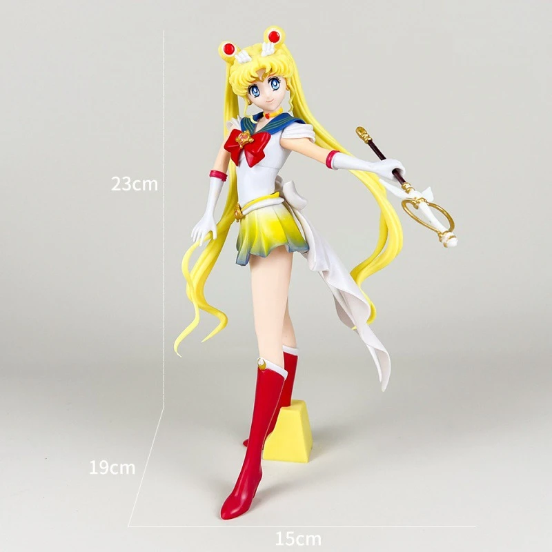 Anime Figuren Kriegerin Mond Hase Puppe Charme Engel Seemann Hase Kawaii PVC Action Modell Kuchen Dekoration Geschenk für Mädchen