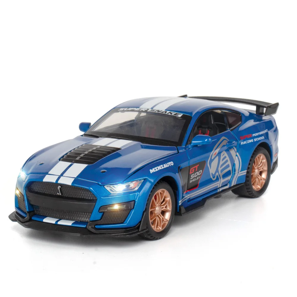 

1:32 GT500 Alloy Die-cast Car Model Simulation Sound and Light Toy Car Gift Christmas Gift