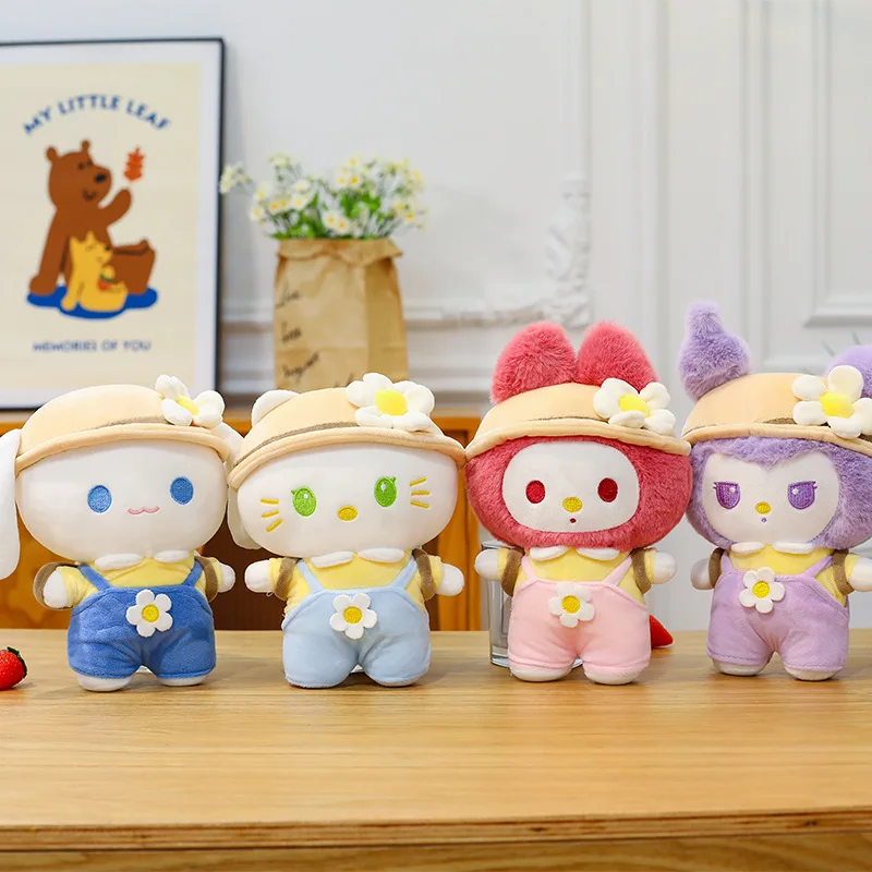 

Anime Cartoon Sanrio Hello Kitty Cinnamoroll My Melody Plush Toy Fashion Plush Doll Pillow Decoration Collection Gift for Girls