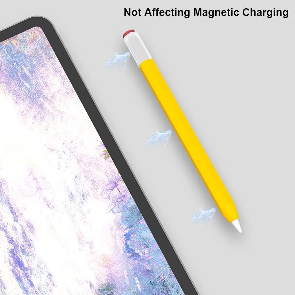 Estuche de silicona líquida para tableta, cubierta de lápiz de 2. ª generación a prueba de golpes con pantalla táctil, colorida y ergonómica para Apple Pencil 2/Pro