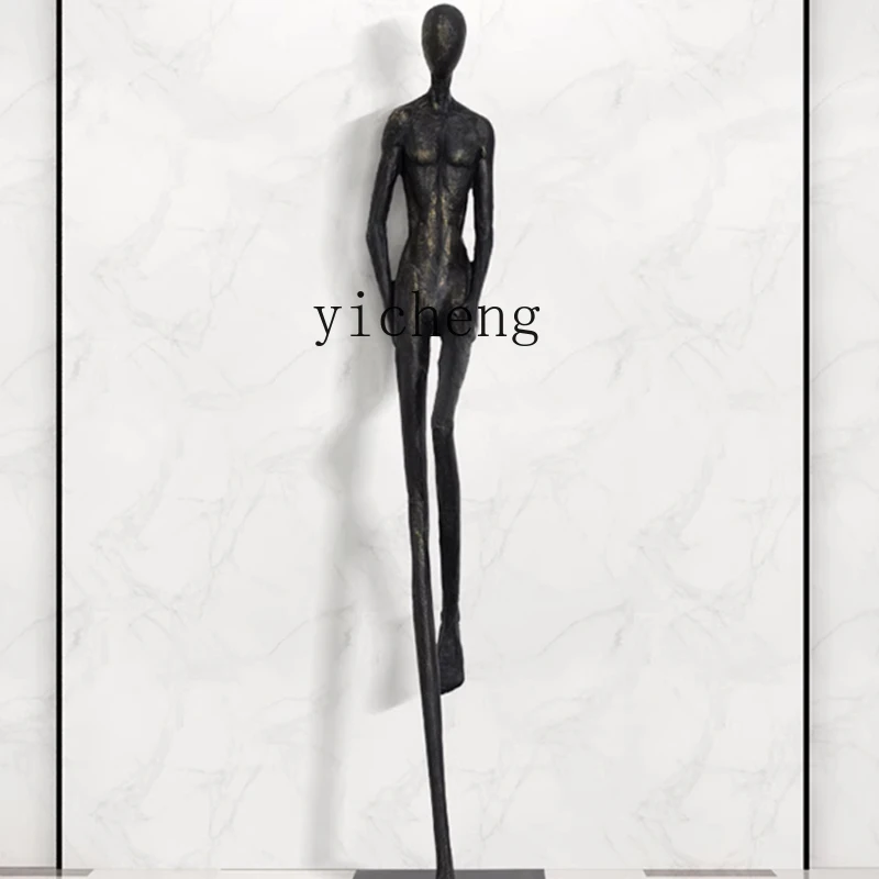 

Zf Large Figure Landing Sculptured Ornaments Hotel Business Center Aisle Installation Artwork