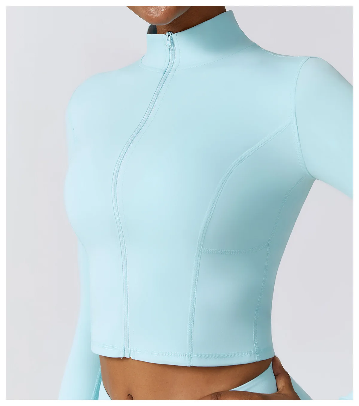 Women Sports Yoga Jacket Zipper Quick Dry Running Slim Fit Long Sleeve Gym Fitness Jacket Yoga Long sleeved sports Tops