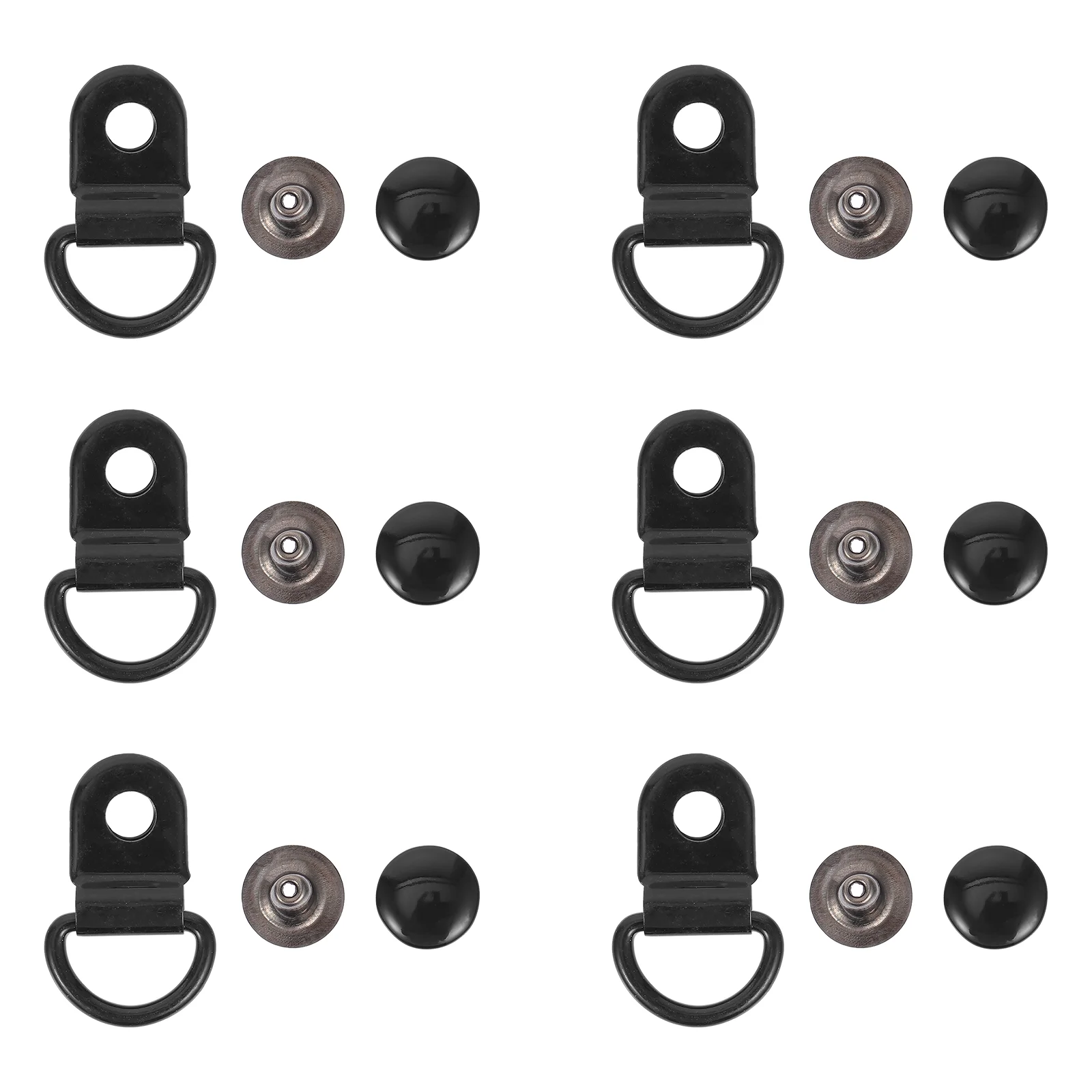 

30 Sets Shoe Lace Hooks D Ring Metal Buckle Boot Lace Buttons Snap Button 30Pcs Studs Shoes Decoration Handbag Purse Strap