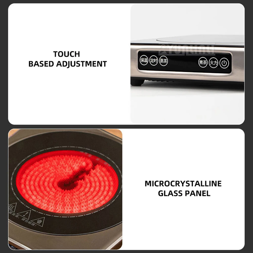 

Многофункциональная квадратная электрическая керамическая плита для чая, мини-печь для заваривания чая