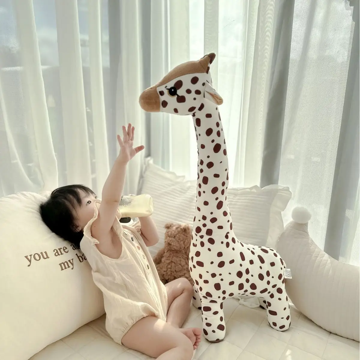 30-65cm Giraffe Soft Plush Toys Stuffed Animals Sleeping Doll Kids Children Baby Birthday Gift Room Decor