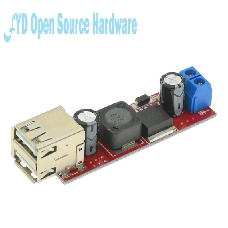 LM2596 Dual USB Output 9V / 12V / 24V / 36V Car Charger Switch 5V DC-DC Power Supply Module 3A Buck Regulator Converter