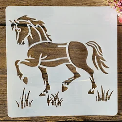 20*20cm Horse DIY Layering Stencils Wall Painting Scrapbook Coloring Embossing Album Decorative Template