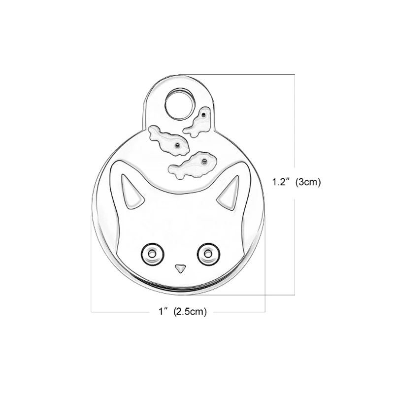 Personalized Cat Tag Anti-lost Free Engraved Name Phone Number Pet Collar Pendant Cute Cats Face Puppy Kitten Tags Pet Supplies