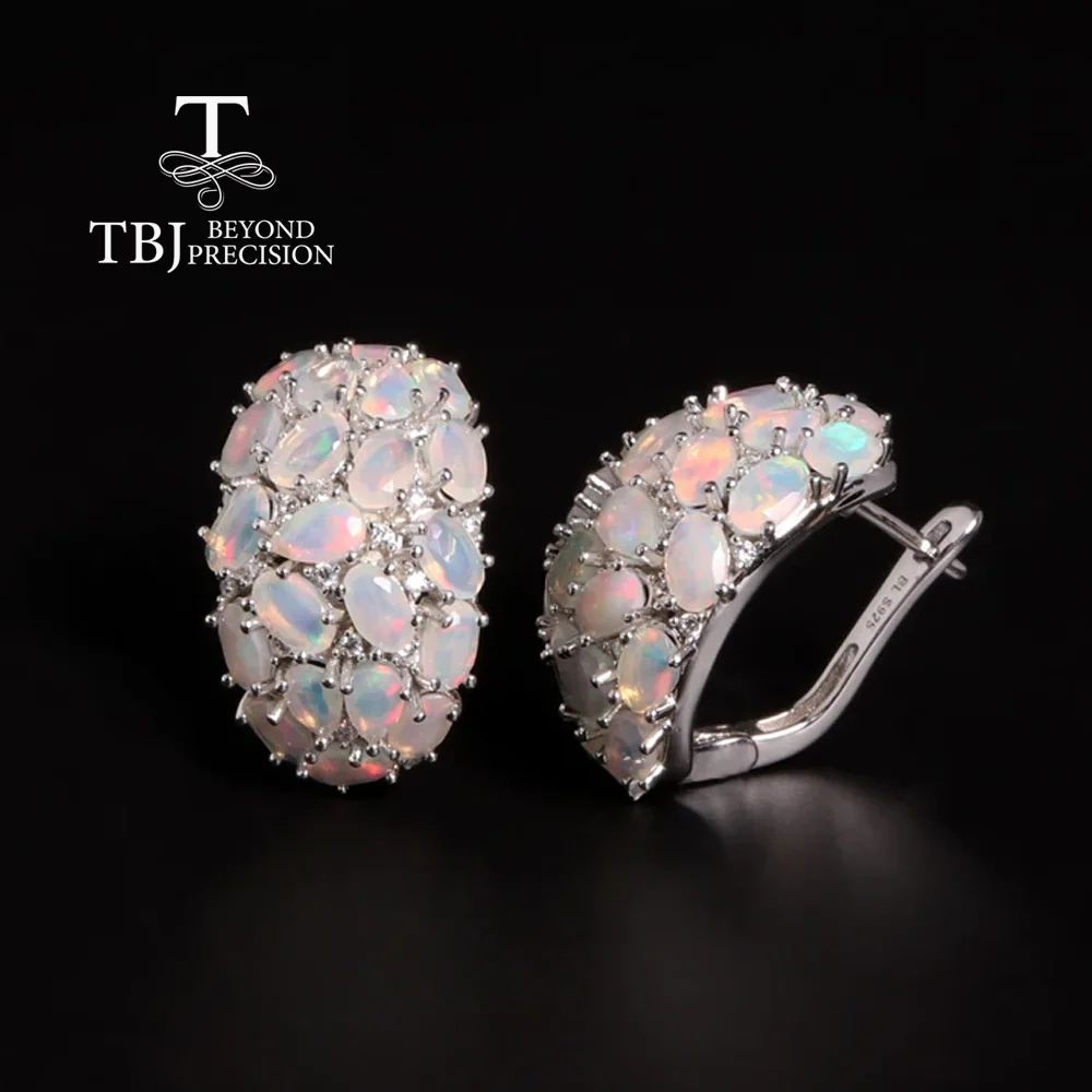 

Красочные октябрьские серьги из стерлингового серебра 925 пробы с камнем и натуральным опалом, элегантные изысканные украшения для женщин, помолвки, банкетные подарки