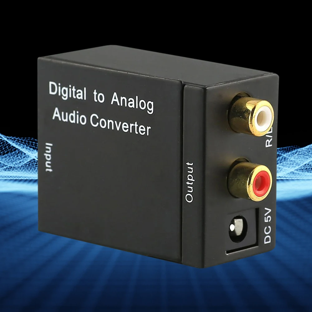 Digital Coaxial Toslink To Analog RCA L/R Adapter Optical Coax Toslink RCA Audio Adapter DAC Converter