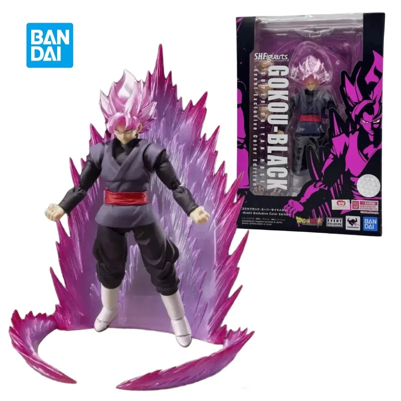 En Stock Original Bandai S.H.Figuarts Shf Dragon Ball Goku Gokou negro Anime figuras de acción modelo colección juguetes regalos de vacaciones