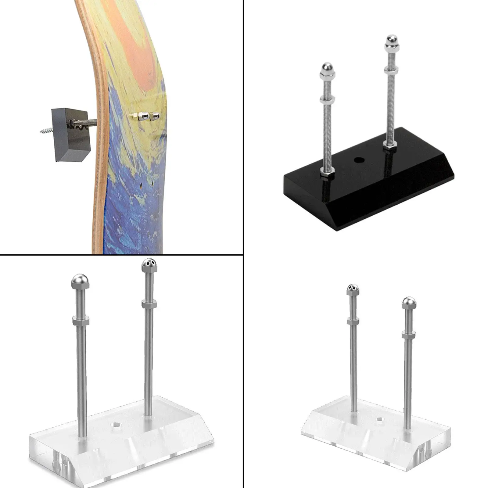 Skateboard Wall Mount, Skateboard Holder, Longboard Horizontal Skateboard Wall