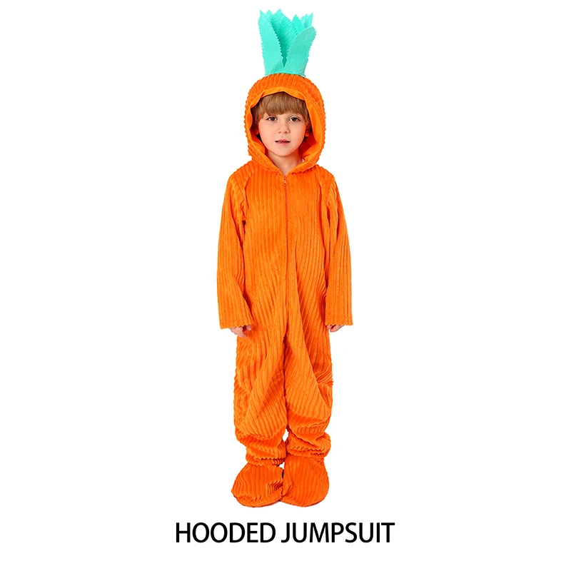 Orange Carrot Costume Orange Halloween Carrot Cosplay Costume Vegetable Food Suit Single Funny Fruit