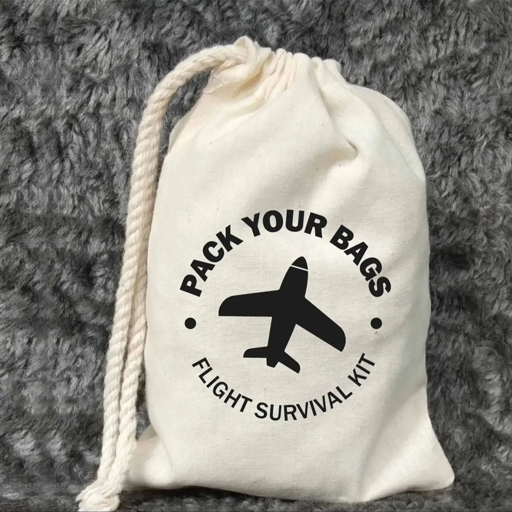 5pcs Pack Your Bags Flight Survival Kit bags Travel Destination Wedding Bachelorette hen party bridal shower decoration gift