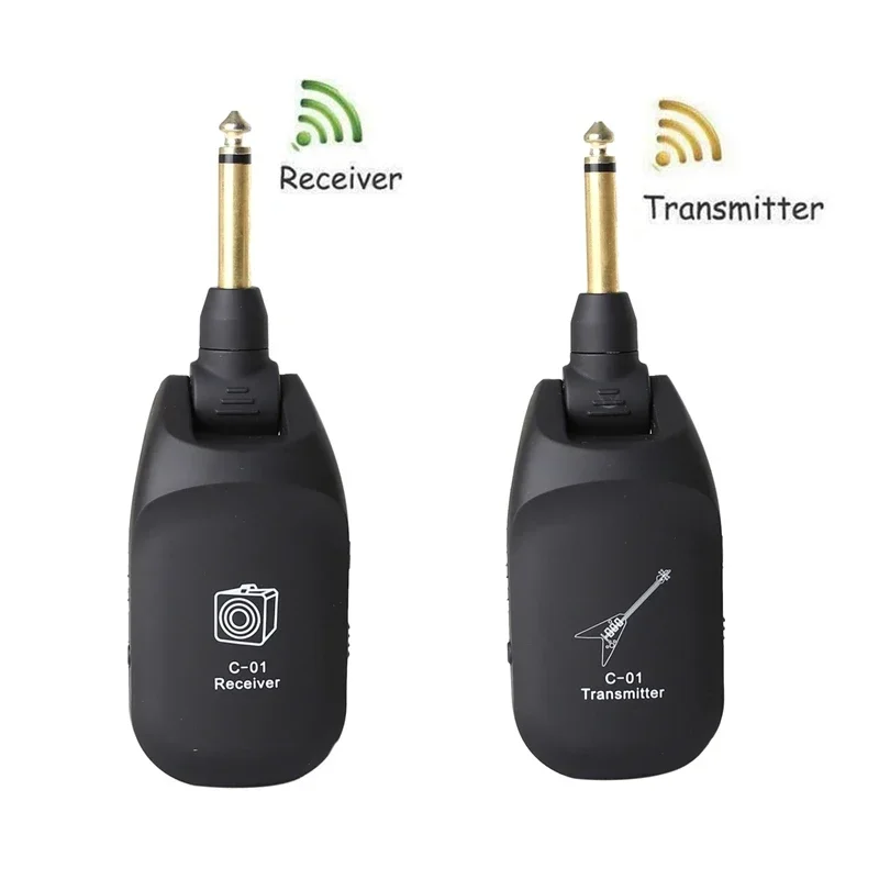 C01/A8 Wireless System Audio Transmitter Receiver Pickup USB Rechargeable Wireless System for Electric Guitar Bass Violin