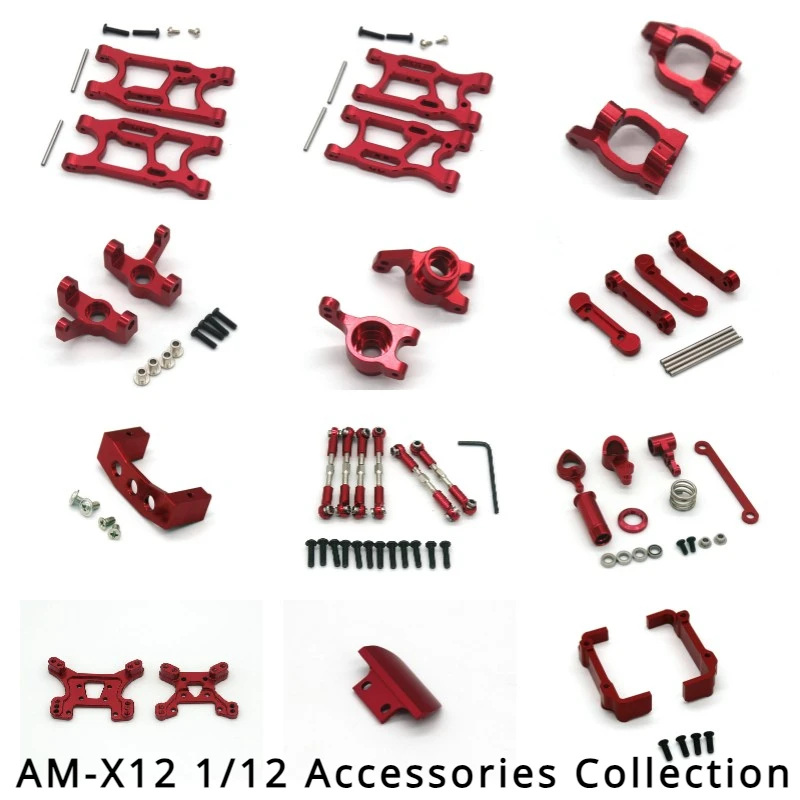 AM-X12 1/12 RC Racing Off-road Vehicle Metal Modification Upgrade Parts Collection