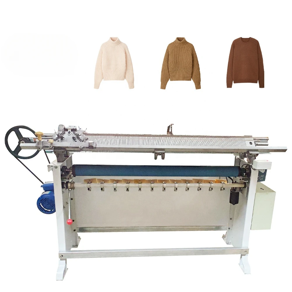 Manufacturer low price semi automatic flat sweater knitting machine