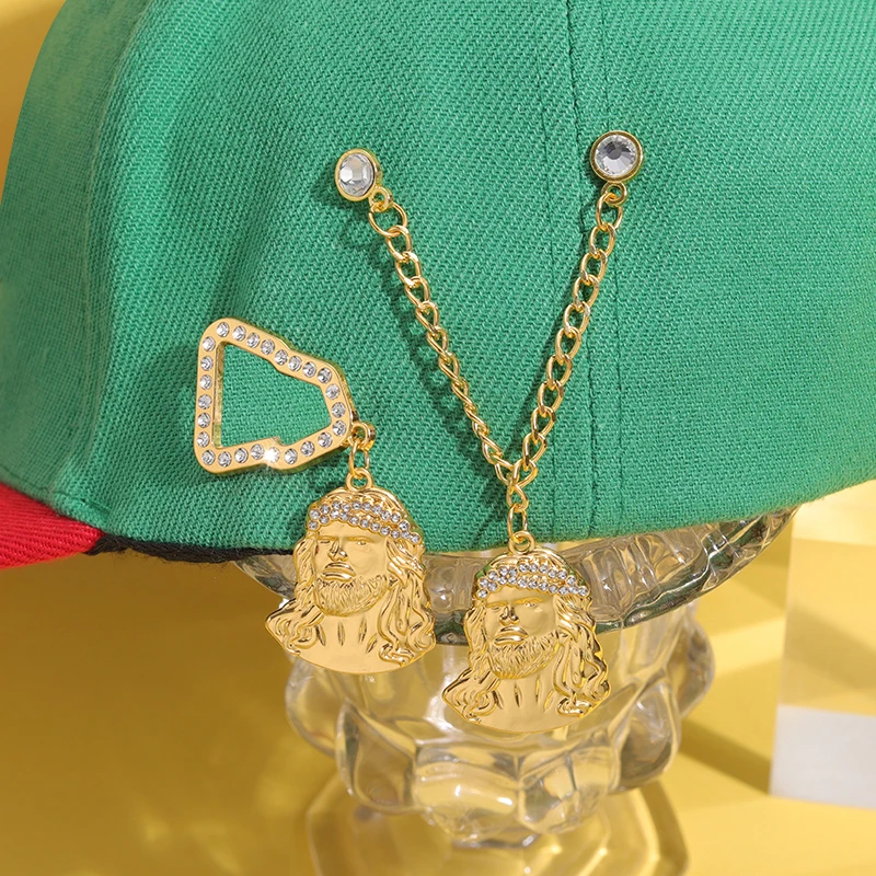 Neue mexikanische Metall Abzeichen Emaille Pins kreative Jesus Anhänger Cowboy Hut Clip Abzeichen Tasche Pin Golf Cap Basketball Clip Schmuck Geschenk – Detail 6