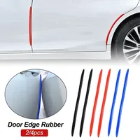 2/4Pcs 40cm Car Bumper Door Edge Wheel Eyebrow Rearview Mirror Protection Rubber Auto Protector Guard Scratch Sticker Trim Strip