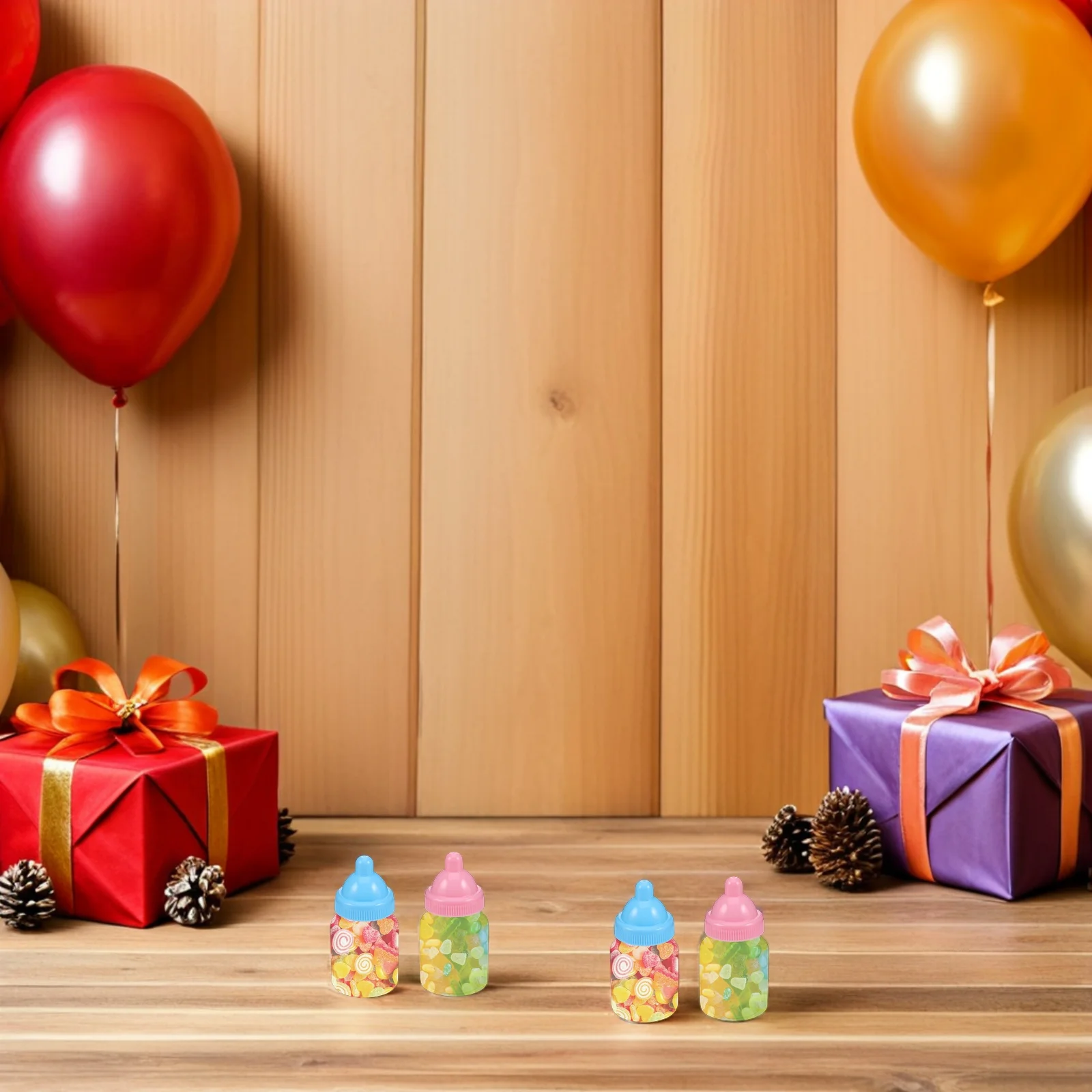 

24pcs Mini Candy Bottle Favor Fillable Baby Shower Candy Box For Gender Reveal Party Decor Baby Shower Supplies Treat Container