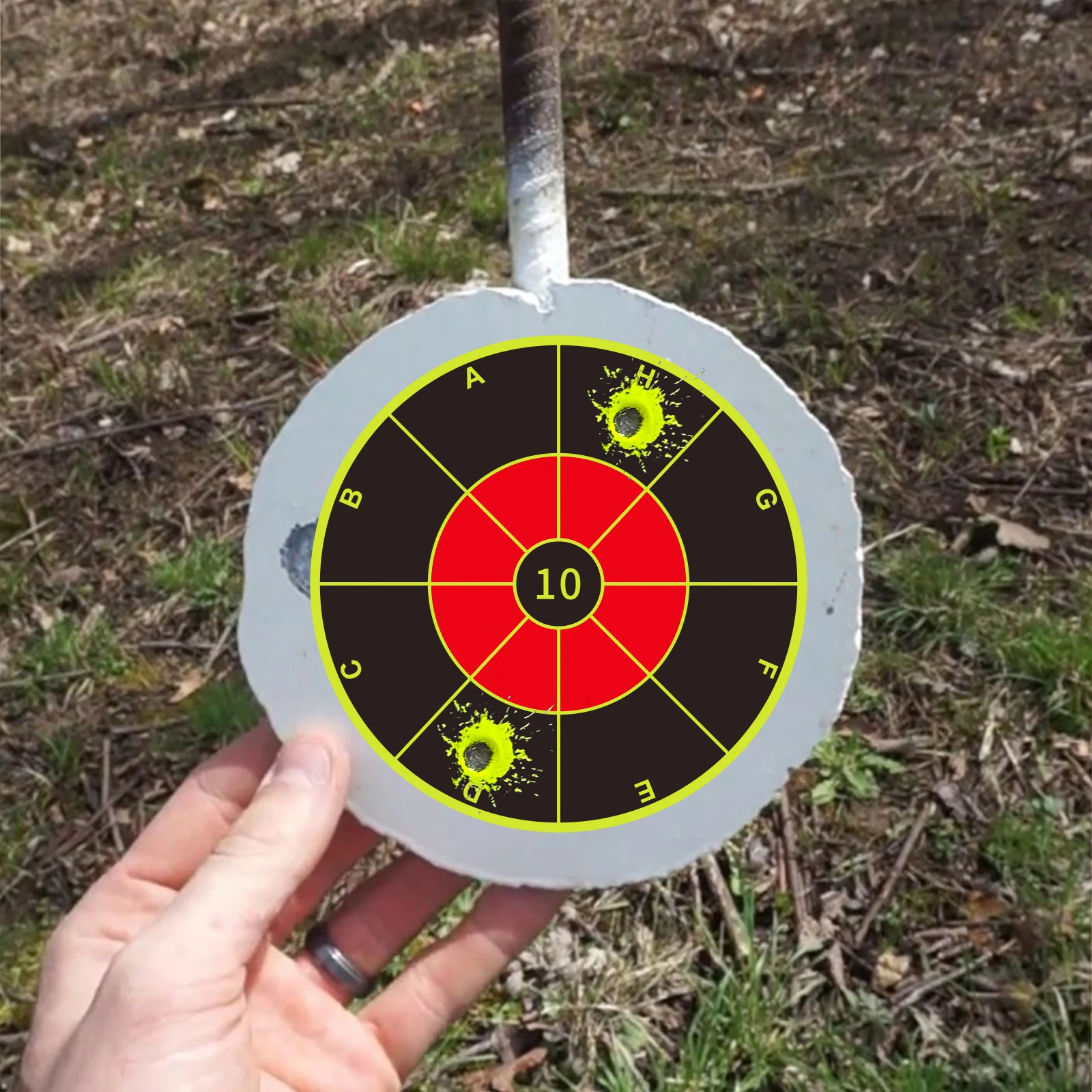 200 pezzi pennarelli per lettere rotondi da 3 pollici adesivi per schizzi per esercitazioni di tiro forniture per allenamento bersagli adesivi etichette a colori fluorescenti (può essere utilizzate per la pratica della vera pistola e la pratica della pistola ad aria compressa) bersagli da tiro