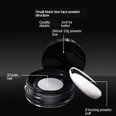 Draagbare Plastic Poederdoos Lege Losse Poederpot Met Zeef Spiegel Cosmetische Zeef Losse Pot Reismake-up Container