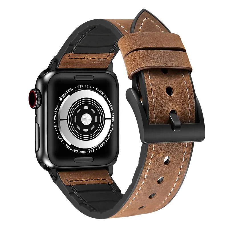 Crazy Horse Leather Retro For Apple Watch Band 9 8 7 45mm 41mm  Bracelet iWatch Series Ultra 2 49mm 6 5 4 3 SE 44mm 42mm 40mm