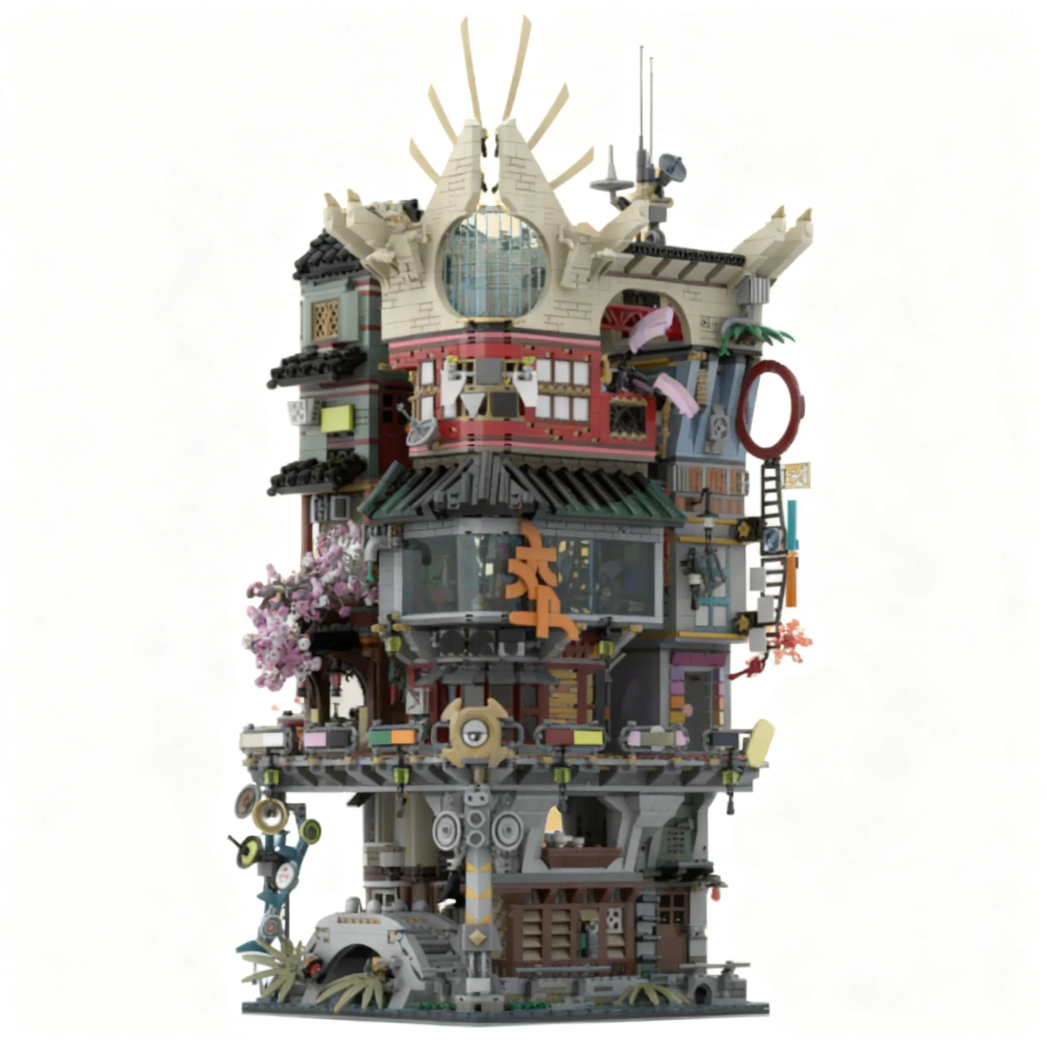

6323pcs MOC Ninjia Sungate Tower Model Building Blocks Architecture Toys Christmas Gift Education DIY Creative Brick Kids Idea
