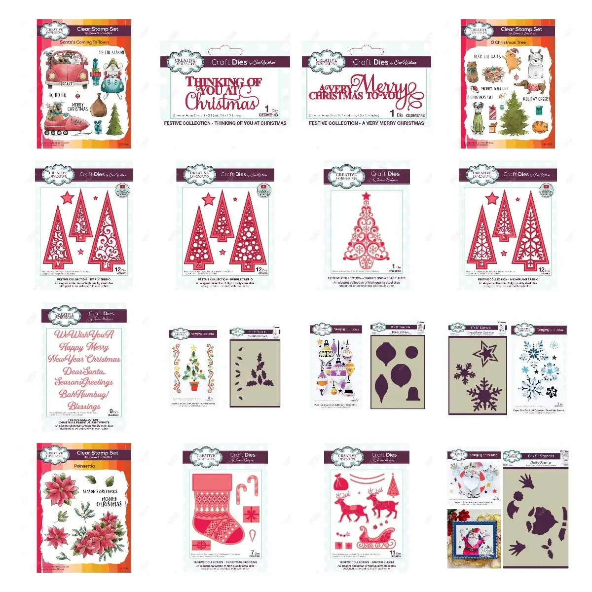 Christmas Theme Cut Dies Stamps Set Snowflake Tree Hat Stars Die DIY Home Card Gift Scrapbooking Diary Album Craft Molds Stencil