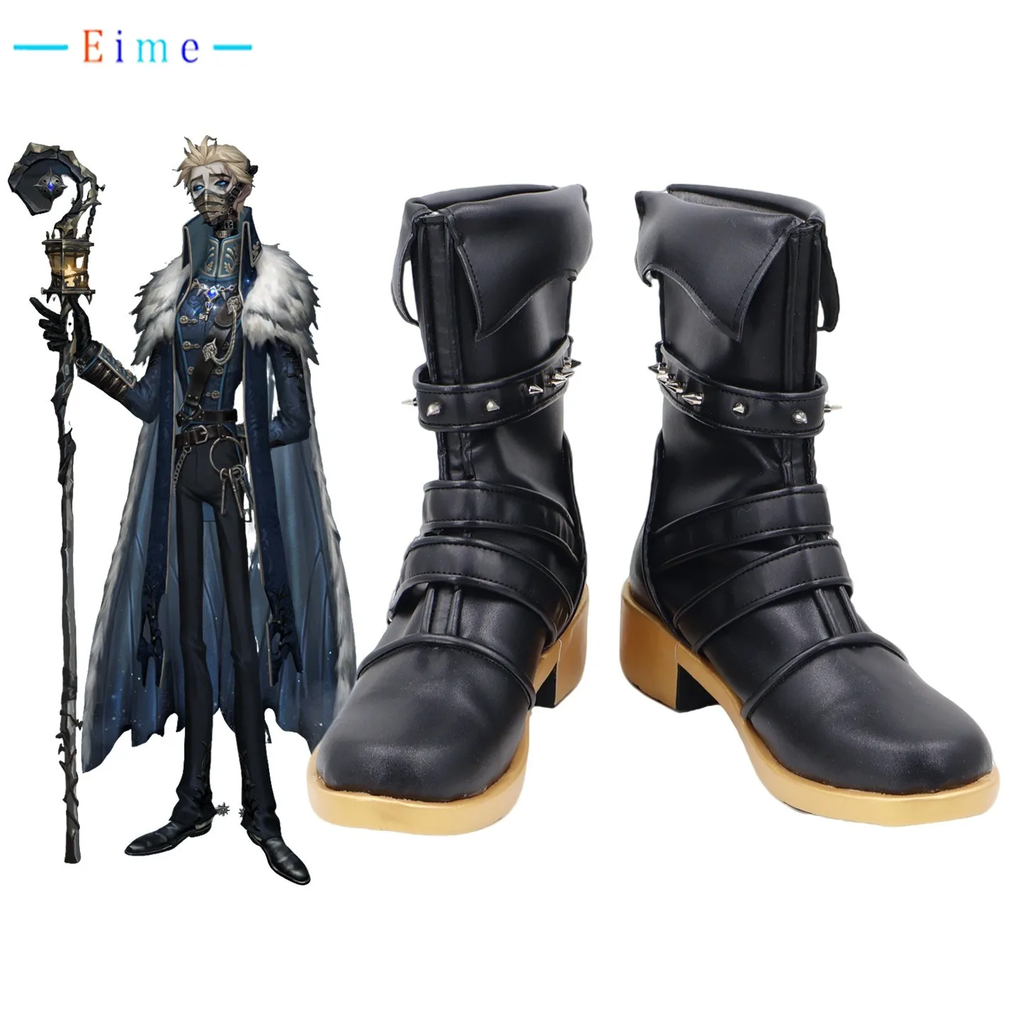 

Hermit Alva Lorenz Cosplay Shoes Game Identity Ⅴ Cosplay Black Boots Halloween Carnival Shoes Cosplay Props Custom Made