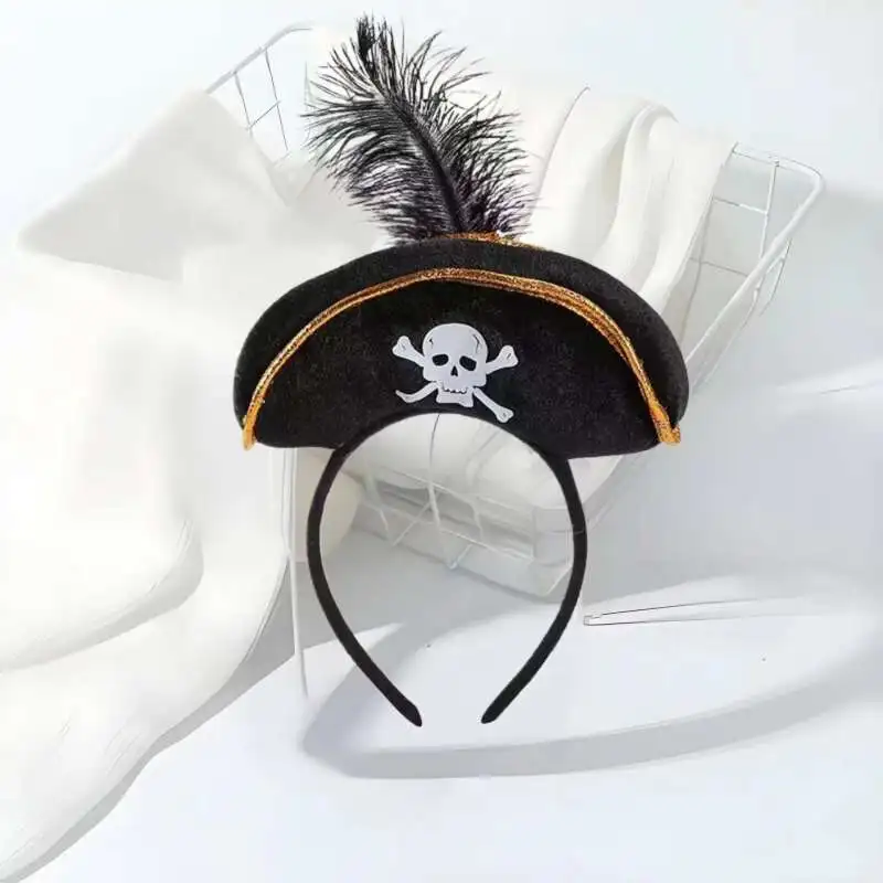 Chapeau de crâne de Pirate, bandeau de capitaine d'halloween, accessoires de Costume de jeu de rôle, décor de fête d'anniversaire pour enfant