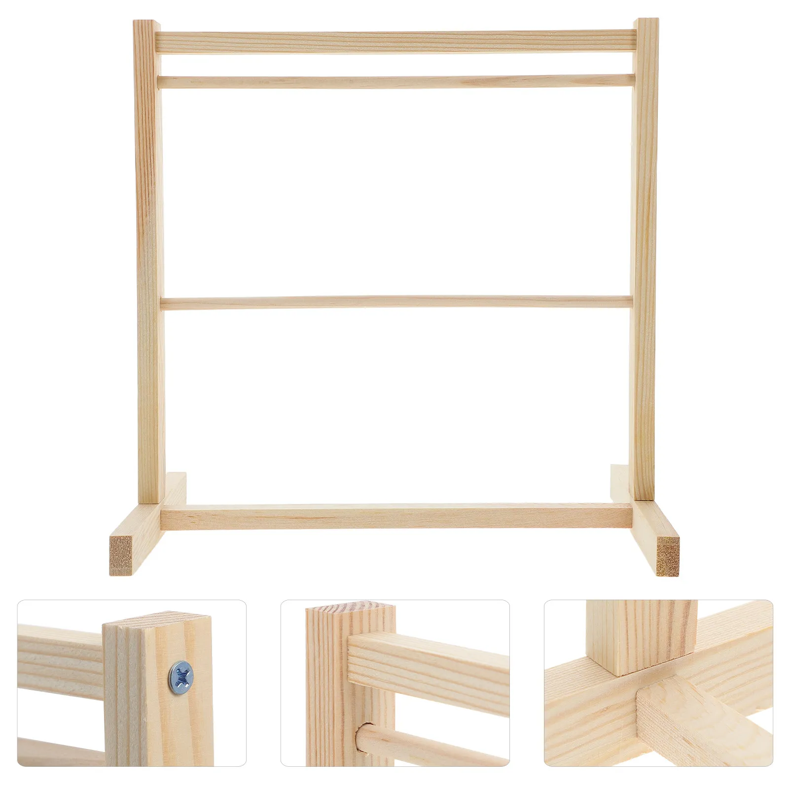 30cm Wooden Dollhouse Garment Stand – Mini Clothes Hanger for Wardrobe & Clothing Display, Versatile Miniature Accessory