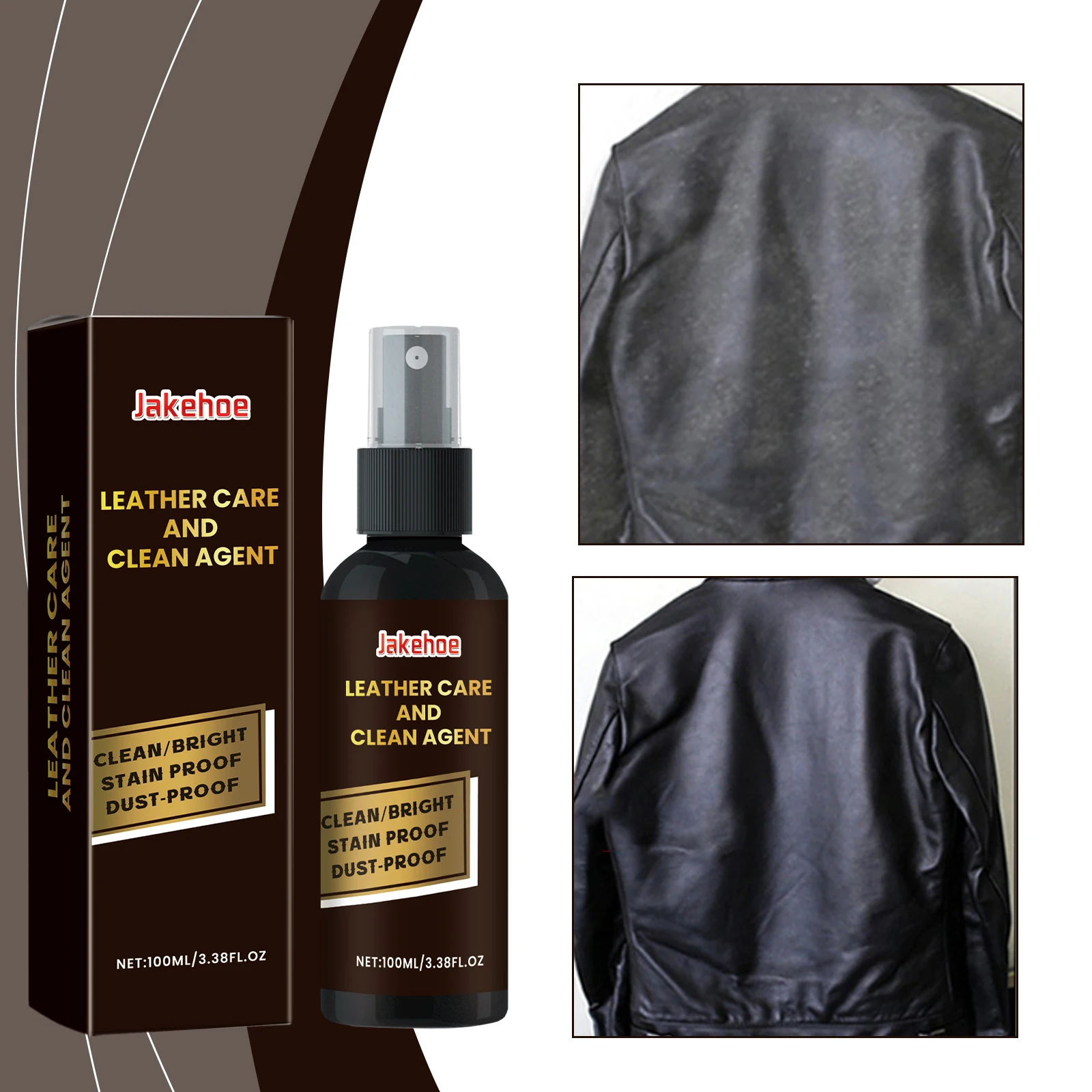 Nettoyant et après-shampooing pour vestes en cuir, 100/200ml, qualité professionnelle pour vestes, canapés et sacs, détachant, restaure la couleur
